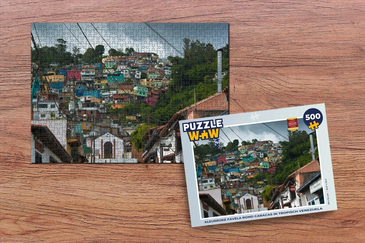PuzzleWow Legpuzzel Caracas 500 Stuks - Multicolor