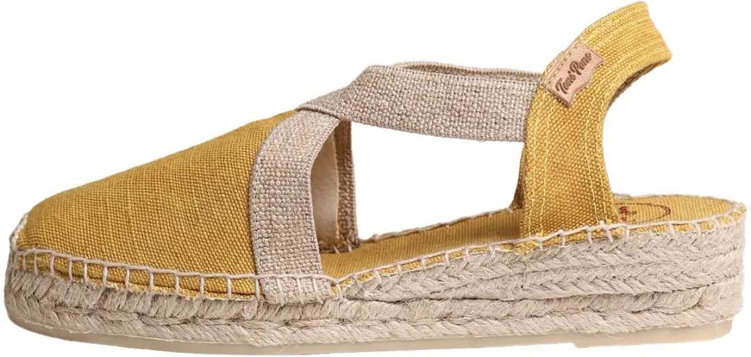 Vegan platte espadrilles voor dames van katoen