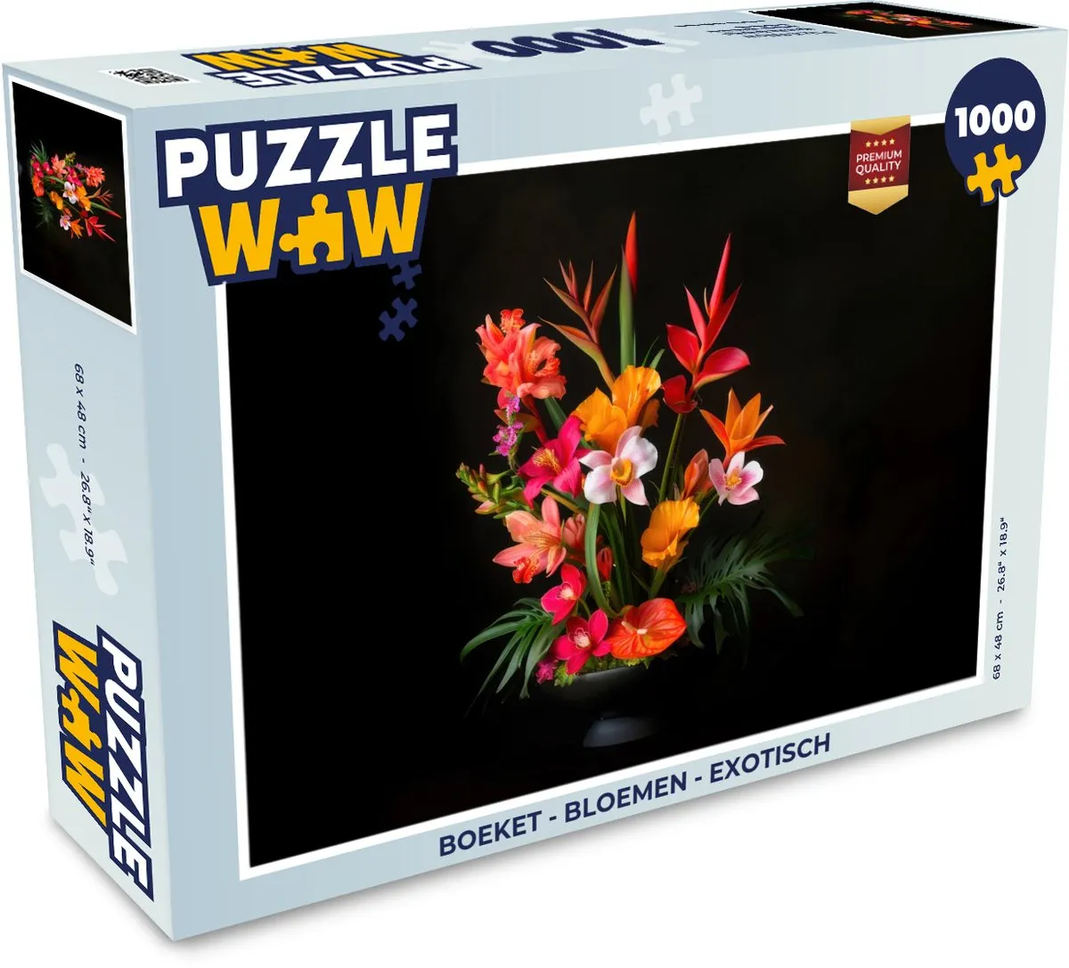 PuzzleWow Boeket Legpuzzel 1000 Stuks - Exotisch Bloemen