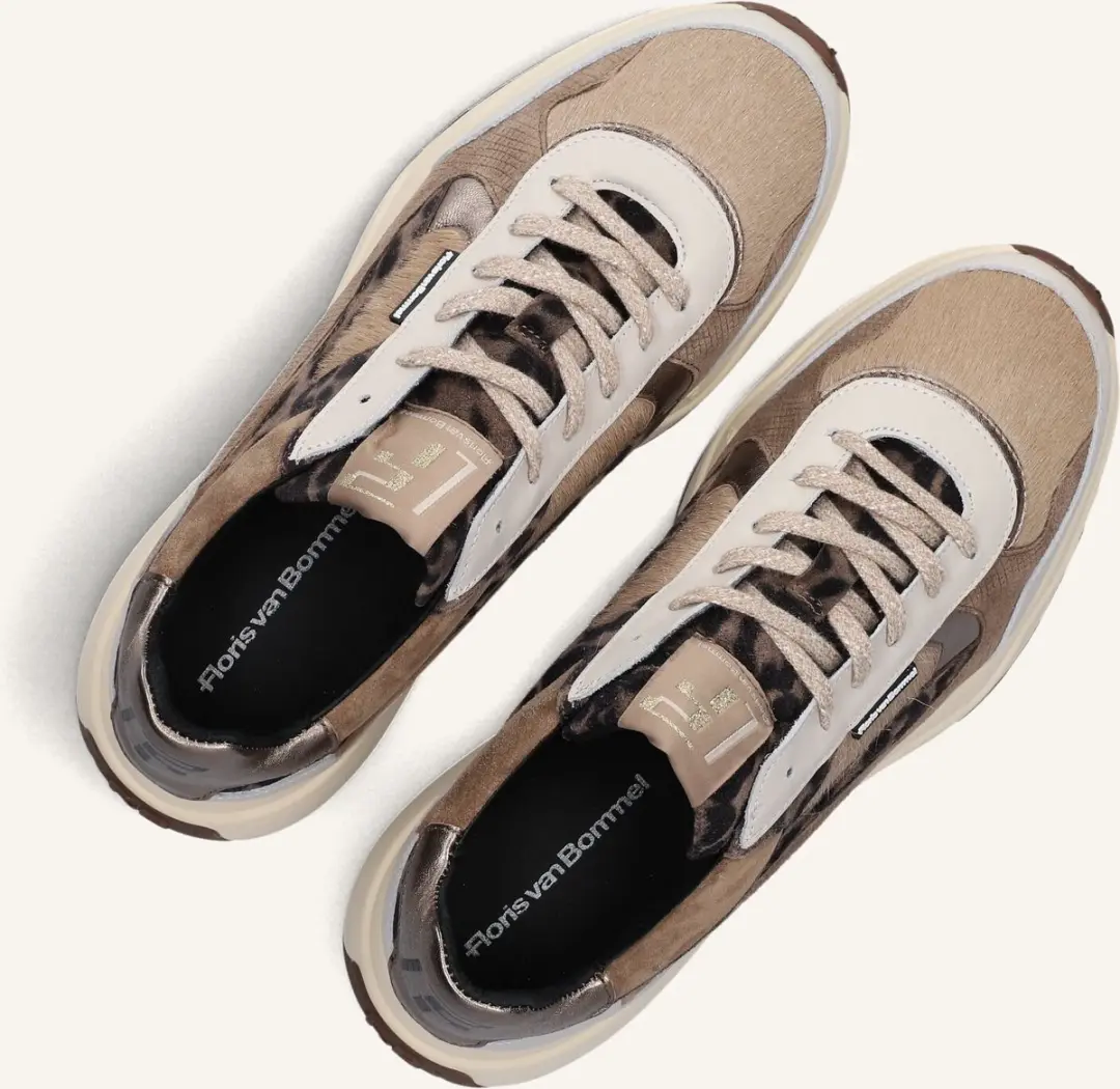 Floris van Bommel Suvi Sneakers Sfw-10159 - Leer - Beige - Maat 41