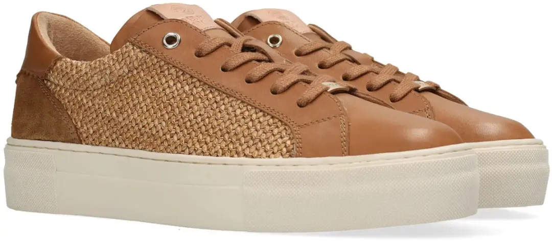 Fred de la Bretonière Storm Isa Raffia Sneakers - Cognac 39