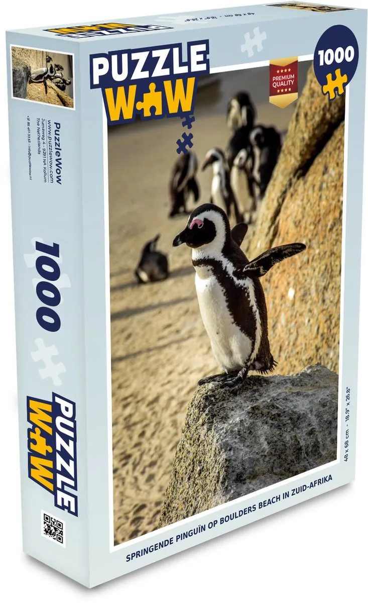 PuzzleWow Legpuzzel Springende Pinguïn 1000 Stuks