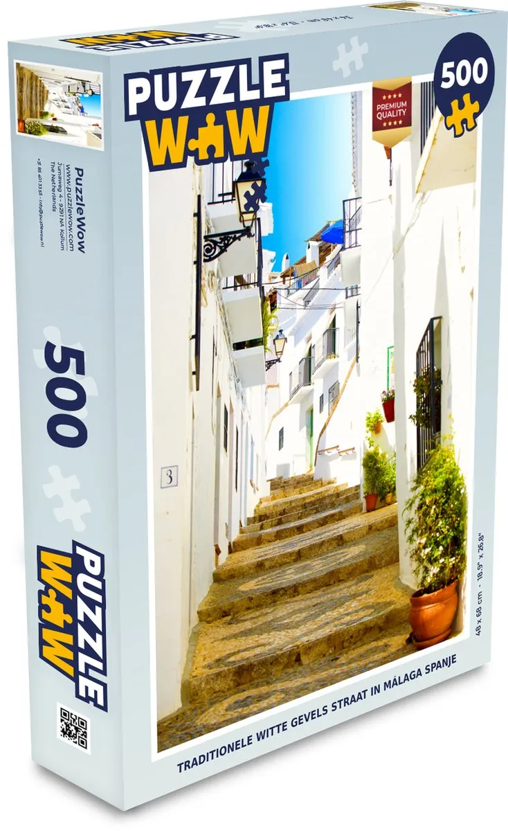 PuzzleWow Málaga Straat Legpuzzel 500 Stuks