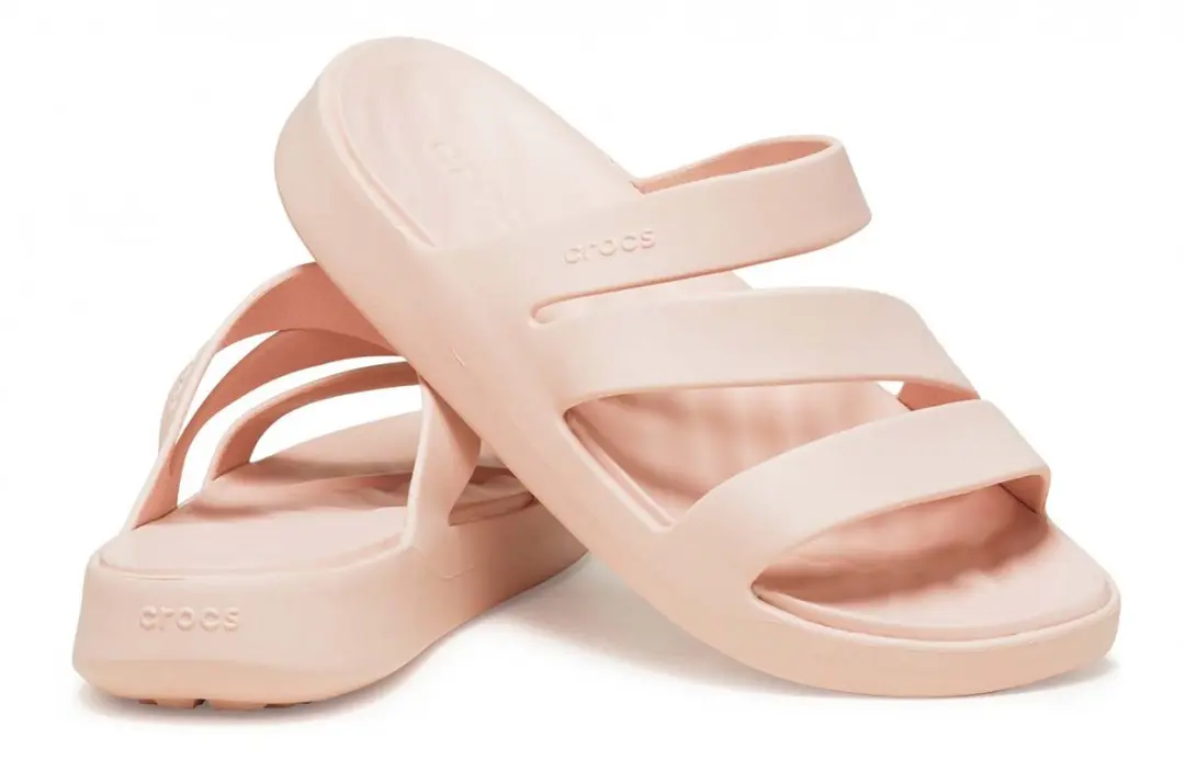 Crocs Getaway Strappy Slippers Quartz - Roze - Maat 38/39