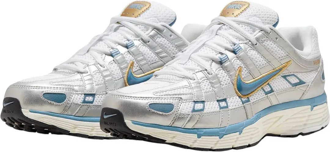 Nike P-6000 Sneakers Heren - 45 - Wit/Zilver/Blauw/Goud - afbeelding 2 van 6