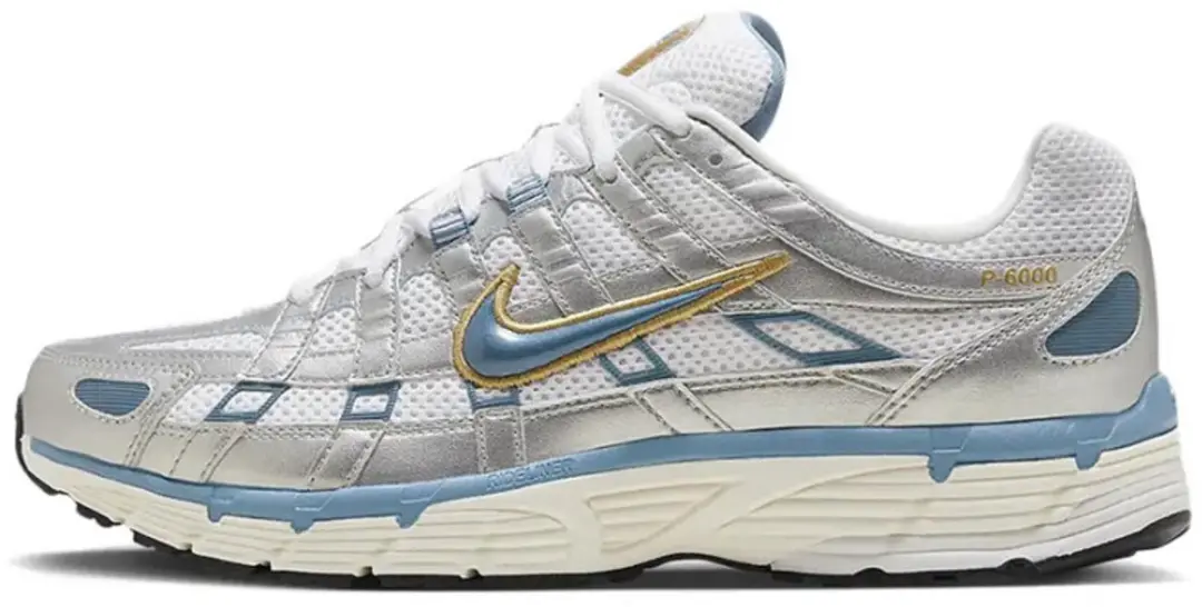 Nike P-6000 Sneakers Heren - 45 - Wit/Zilver/Blauw/Goud - afbeelding 3 van 6