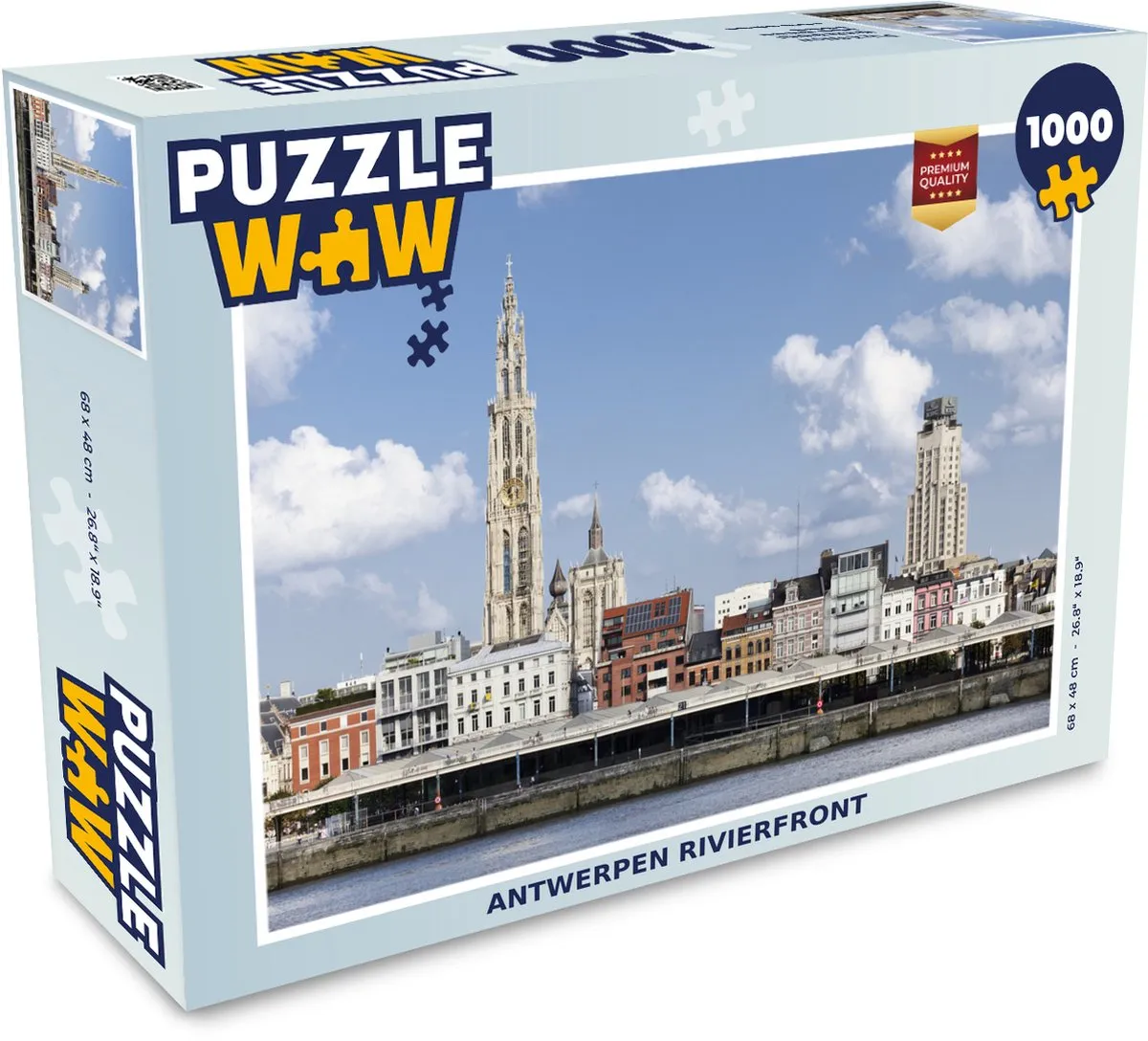 PuzzleWow Legpuzzel Antwerpen Water 1000 Stuks