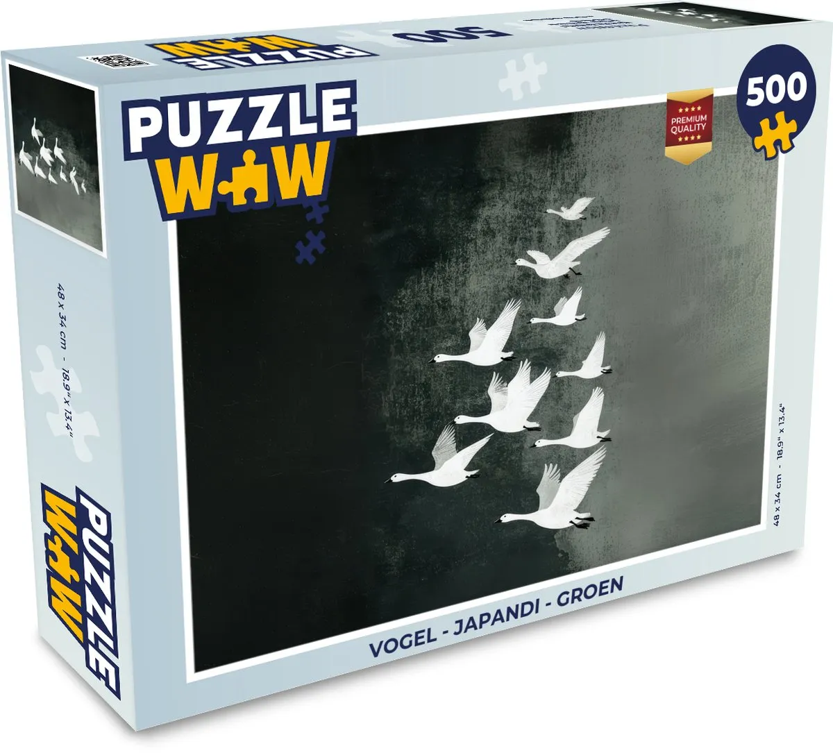 PuzzleWow Japandi Vogel Legpuzzel 500 Stuks