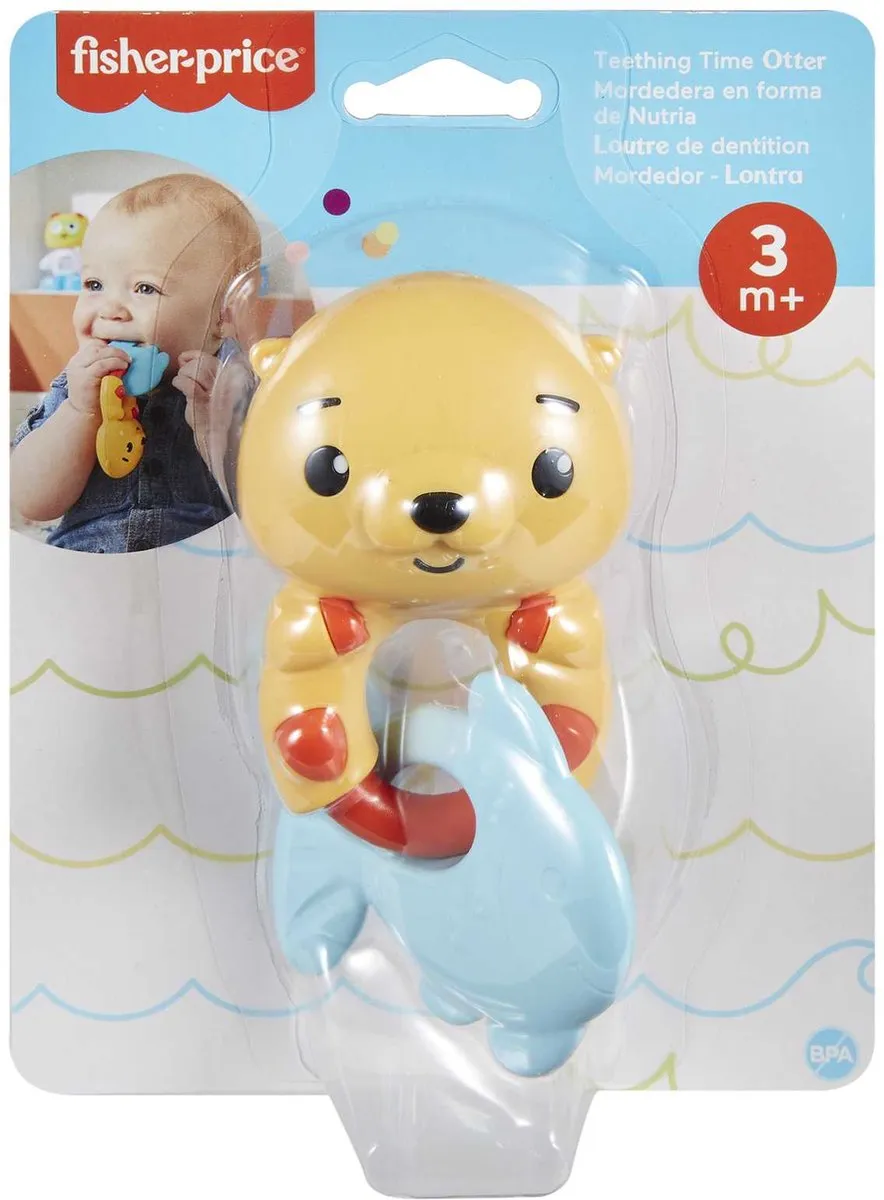 Fisher-Price Teething Time Otter Bijtring - Turkoois/Geel