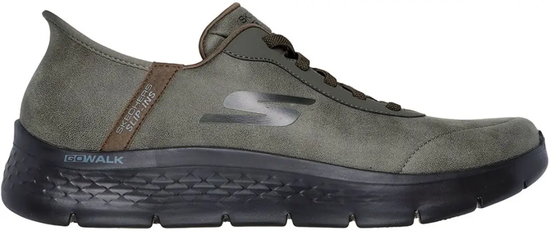 Skechers Go Walk Flex Hands Free Slip-In Sneakers - Maat 45 - Kaki - afbeelding 6 van 6