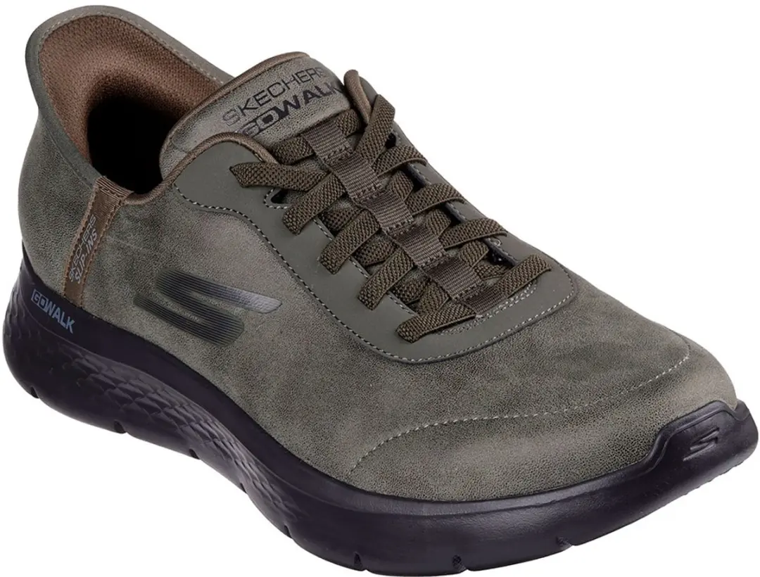 Skechers Go Walk Flex Hands Free Slip-In Sneakers - Maat 45 - Kaki