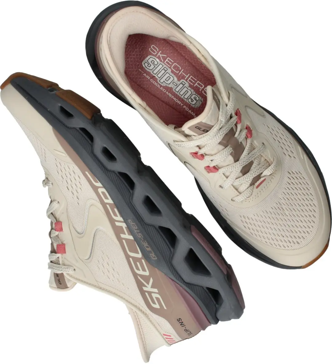 Skechers Slip-ins Glide-Step Instappers 138202 - Maat 38 - Beige - afbeelding 6 van 6