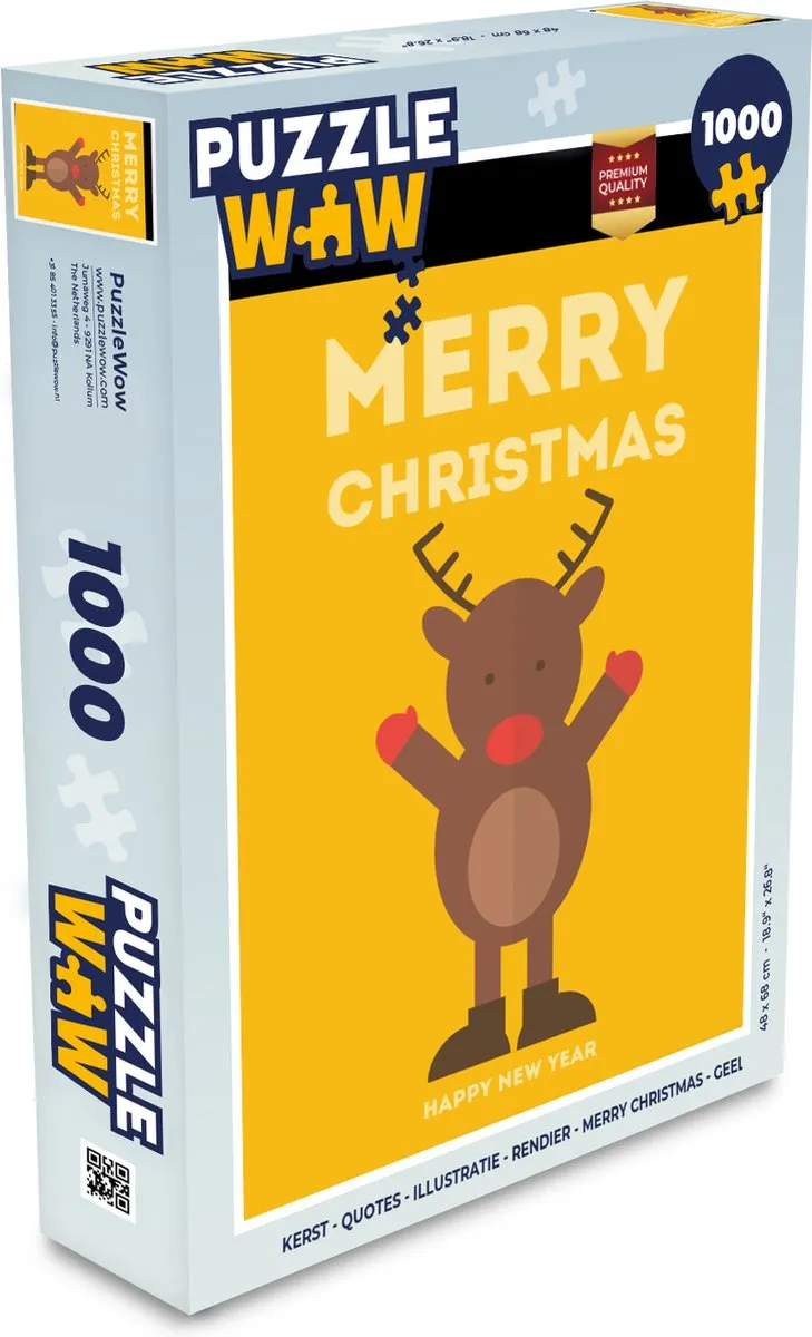 PuzzleWow Kerstpuzzel 1000 Stuks - Multicolor