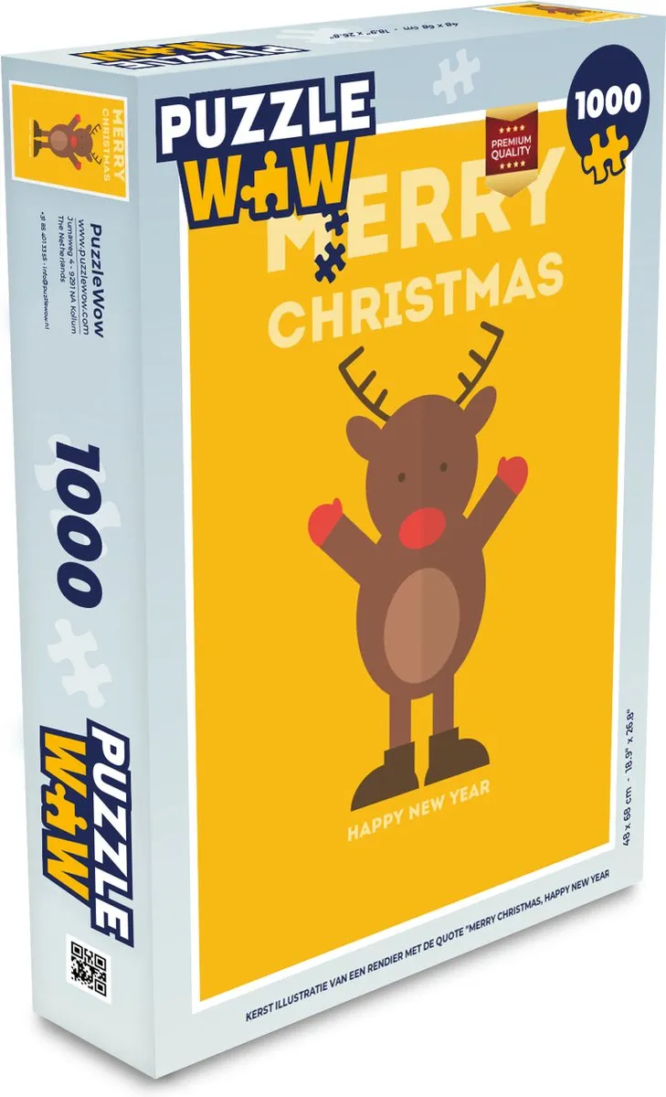 PuzzleWow Kerstpuzzel 1000 Stuks - Multicolor