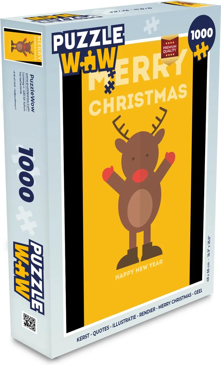 PuzzleWow Kerstpuzzel 1000 Stuks - Multicolor