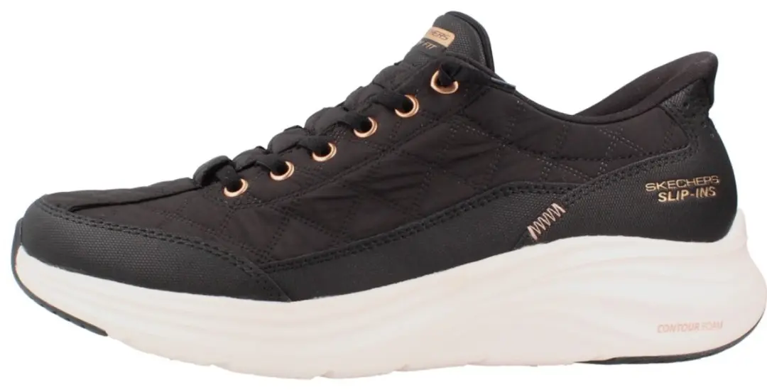Skechers CONTOUR FOAM Golden Hour Dames Instappers 131509 - Zwart