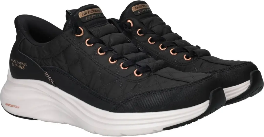 Skechers CONTOUR FOAM Golden Hour Dames Instappers 131509 - Zwart