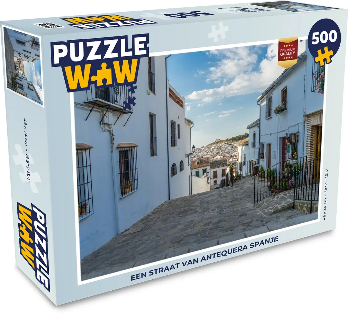 PuzzleWow Legpuzzel Een straat van Antequera Spanje 500 Stuks