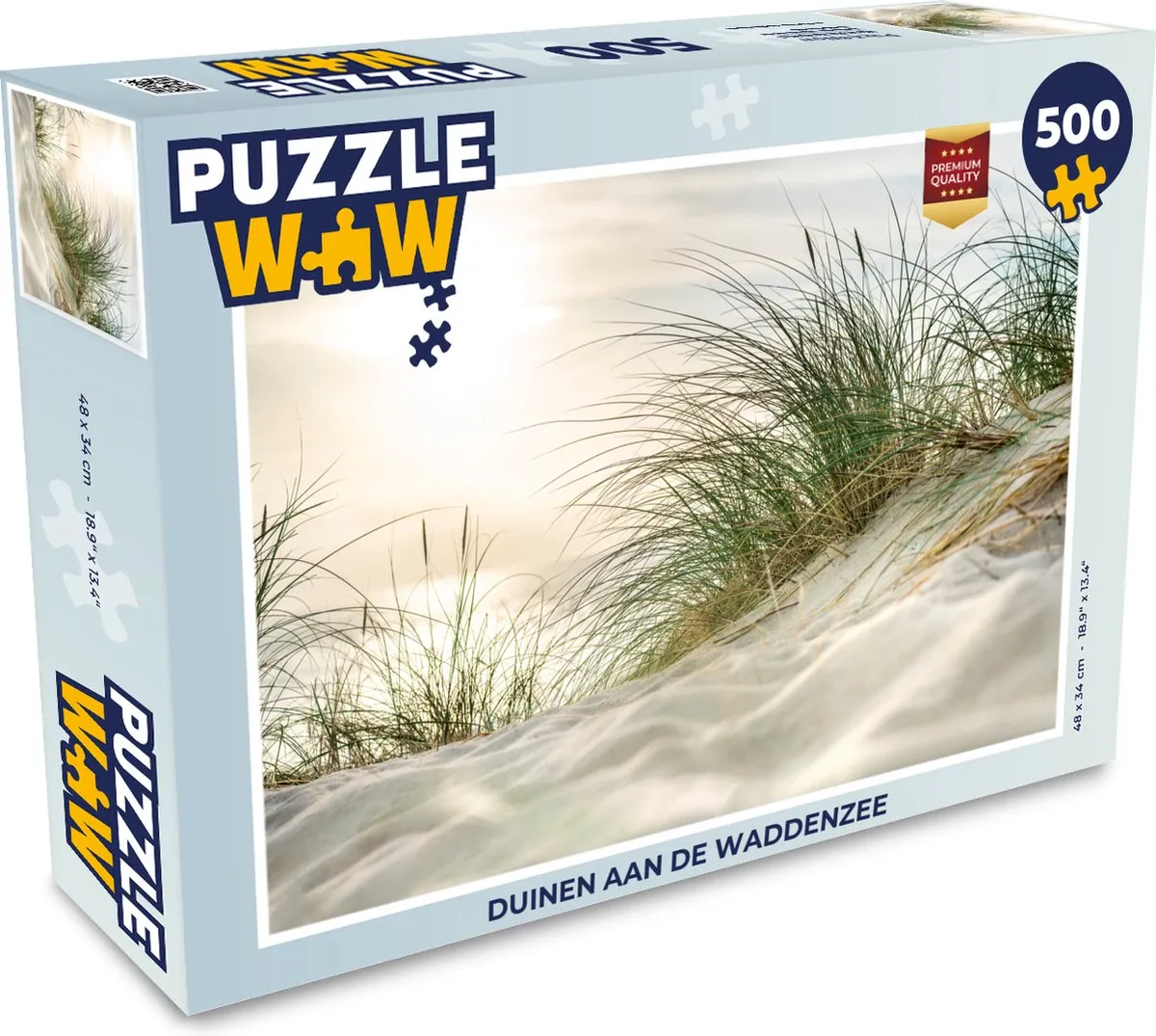 PuzzleWow Legpuzzel Duinen aan de Waddenzee 500 Stuks - Multicolor