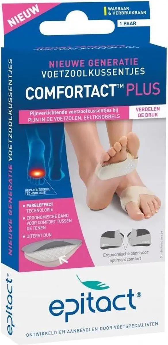 Epitact Comfortact Plus Voetzoolkussentjes 36-38 - Beige
