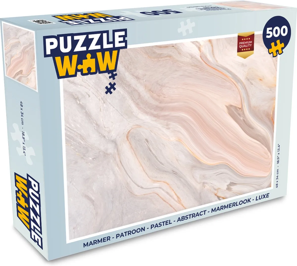 PuzzleWow Marmerlook Legpuzzel 500 Stuks