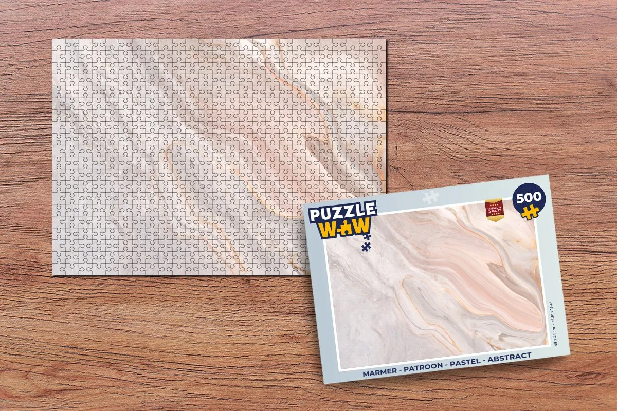 PuzzleWow Marmerlook Legpuzzel 500 Stuks - Multicolor