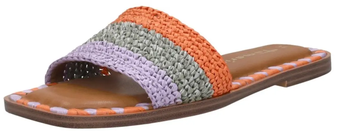 Tamaris Slippers Oranje Textiel - afbeelding 3 van 6