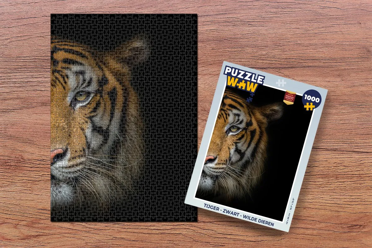 PuzzleWow Tijger Legpuzzel 1000 Stuks - Multicolor