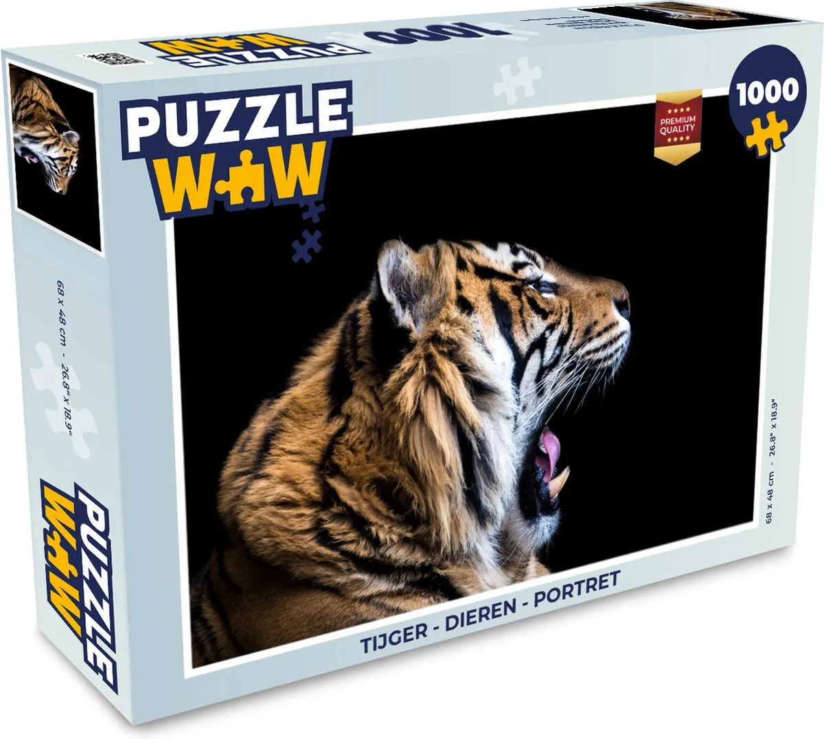 PuzzleWow Tijger Legpuzzel 1000 Stuks - Multicolor