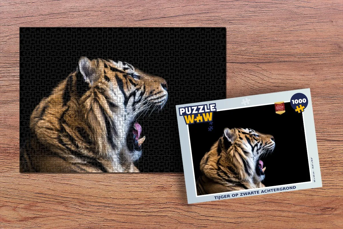 PuzzleWow Tijger Legpuzzel 1000 Stuks - Multicolor