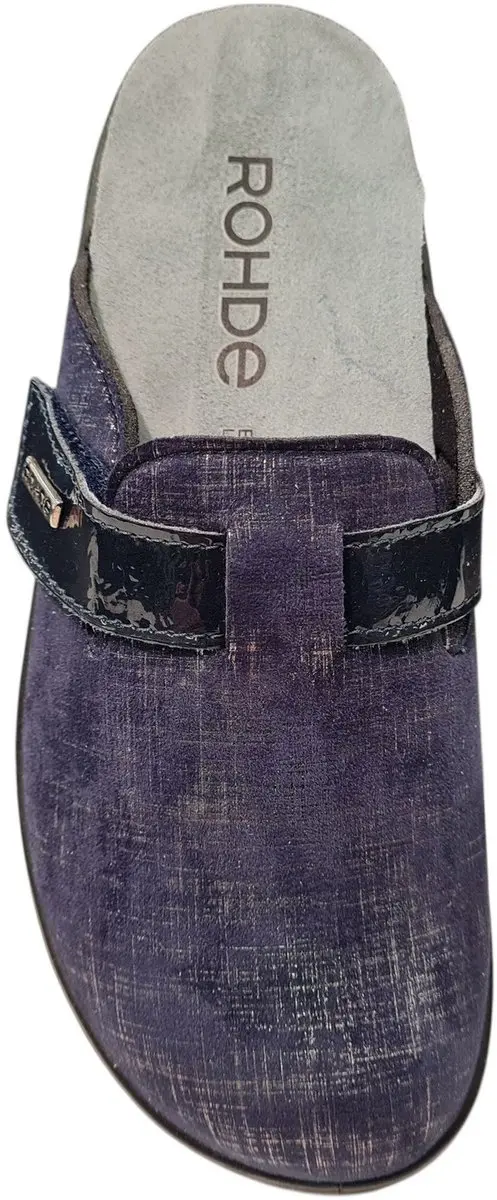 Rohde 6165 Dames Sloffen - Blauw