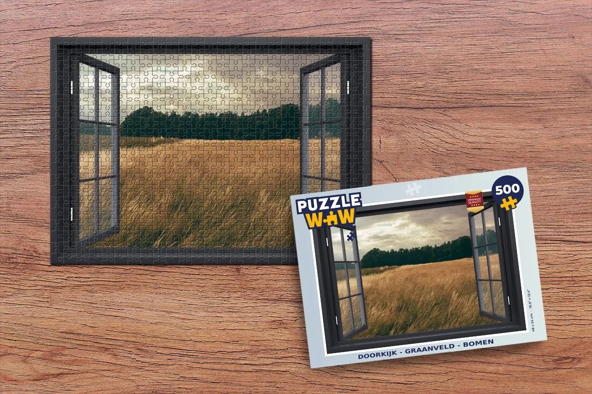 PuzzleWow Doorkijk Boom Legpuzzel 500 Stuks - Multicolor