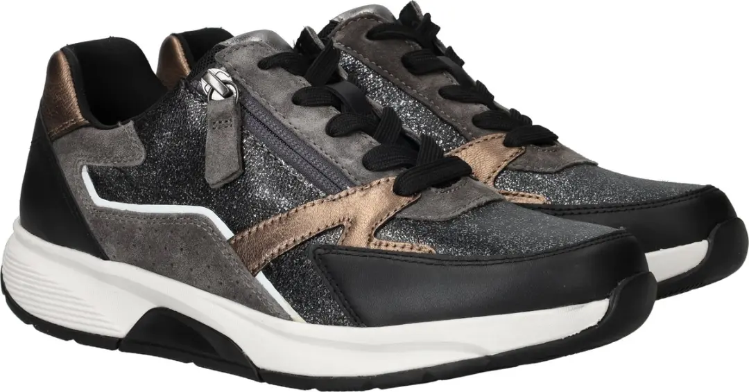 Gabor Dames Rollingsoft Sneakers 40.5 - Zwart - afbeelding 3 van 6