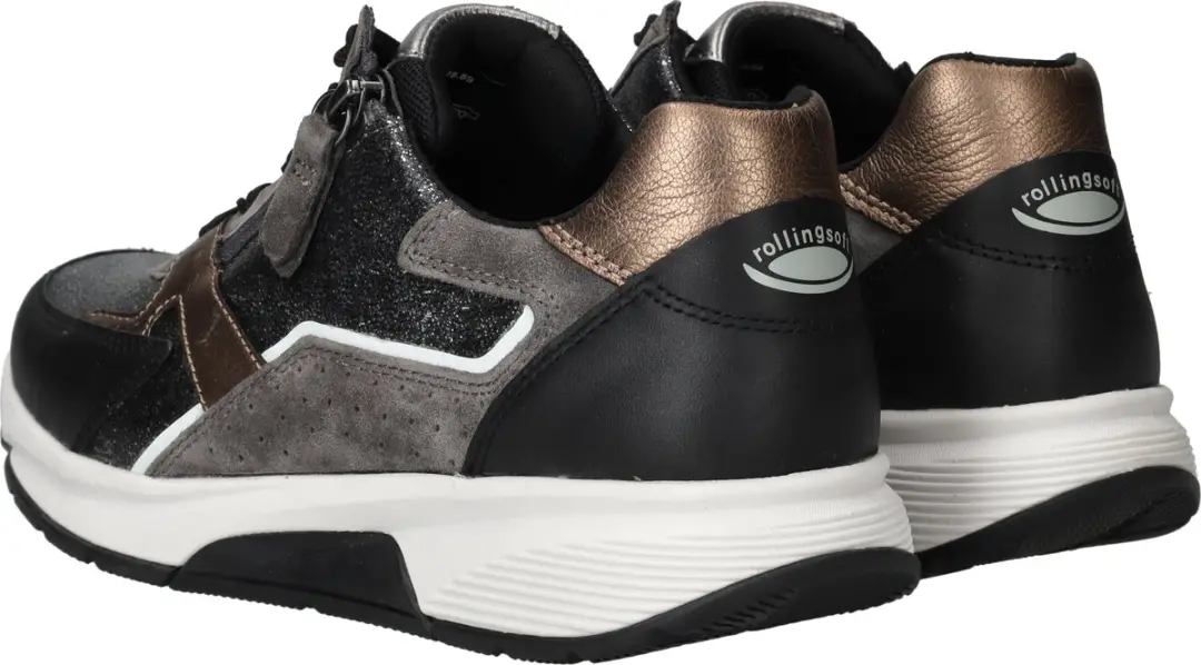 Gabor Dames Rollingsoft Sneakers 40.5 - Zwart - afbeelding 5 van 6