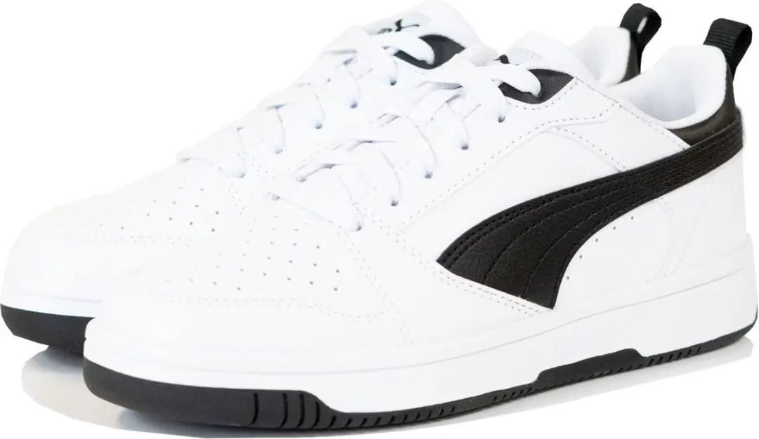 PUMA Rebound V6 Lo Jr Unisex Sneakers - Wit/Zwart - afbeelding 5 van 6