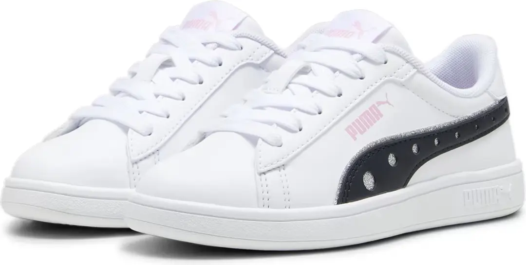 PUMA Smash 3.0 DanceParty PS kindersneakerschoenen wit-zwart 395607 01