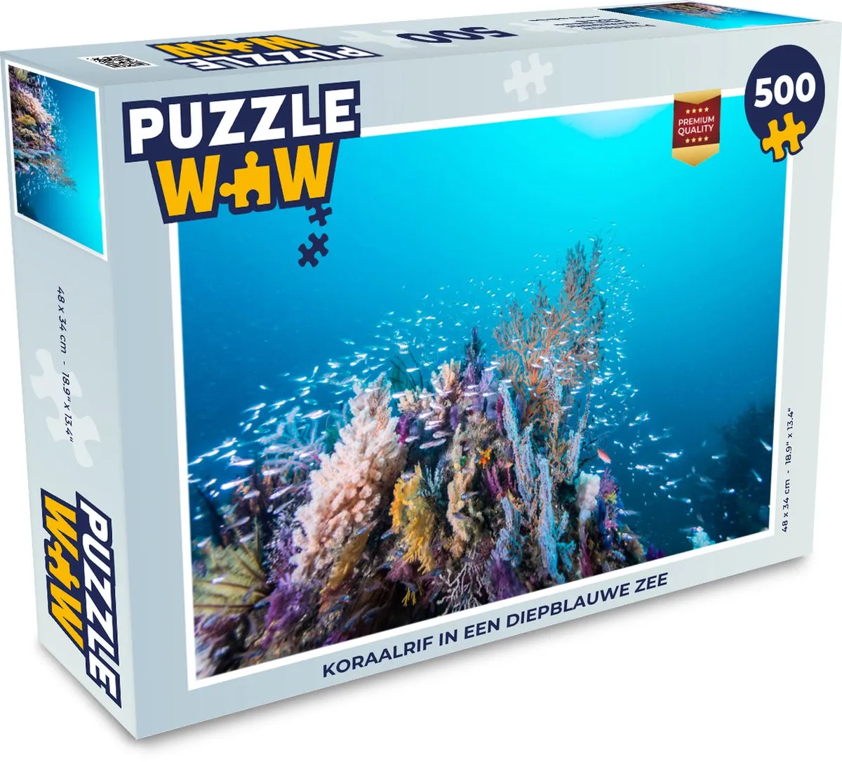 PuzzleWow Koraalrif in een diepblauwe zee Legpuzzel 500 Stuks