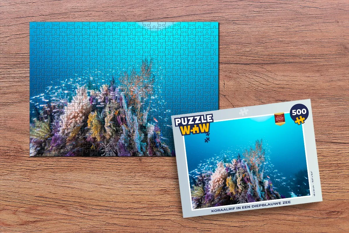 PuzzleWow Koraalrif in een diepblauwe zee Legpuzzel 500 Stuks