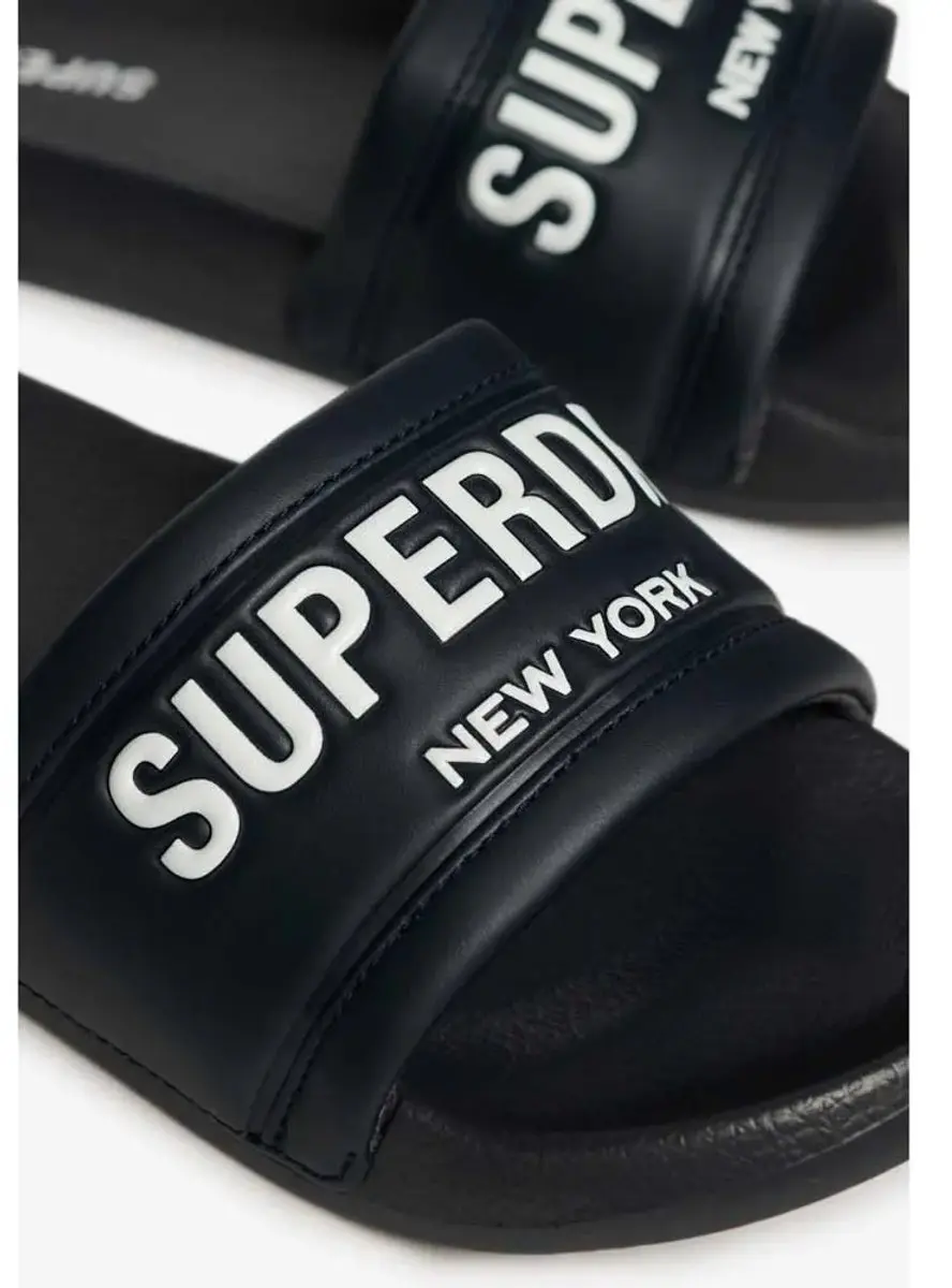 Superdry City Luxe Pool Sliders Dames - Ebony - afbeelding 6 van 6