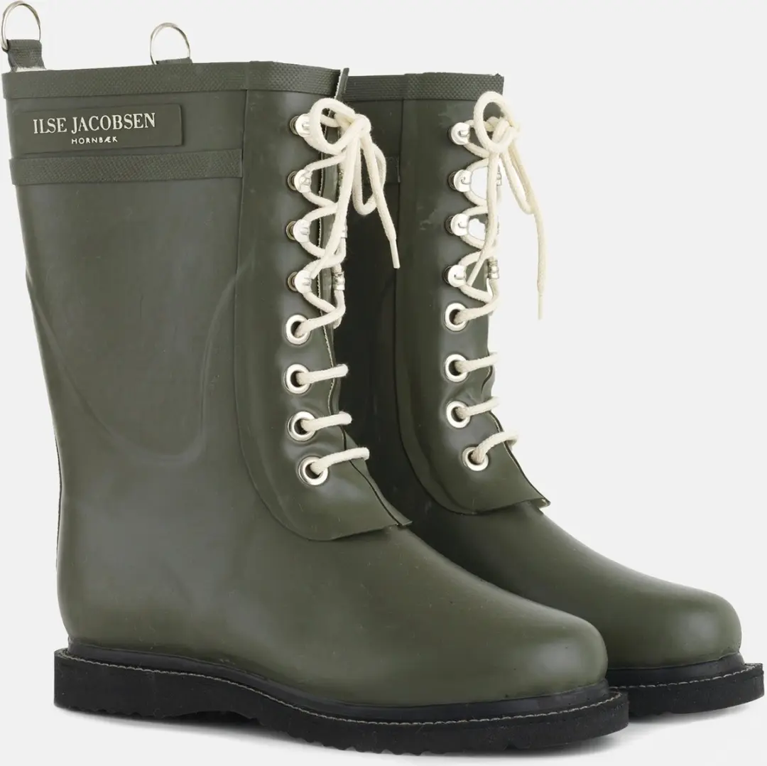 3/4 regenlaarzen met veters RUB15