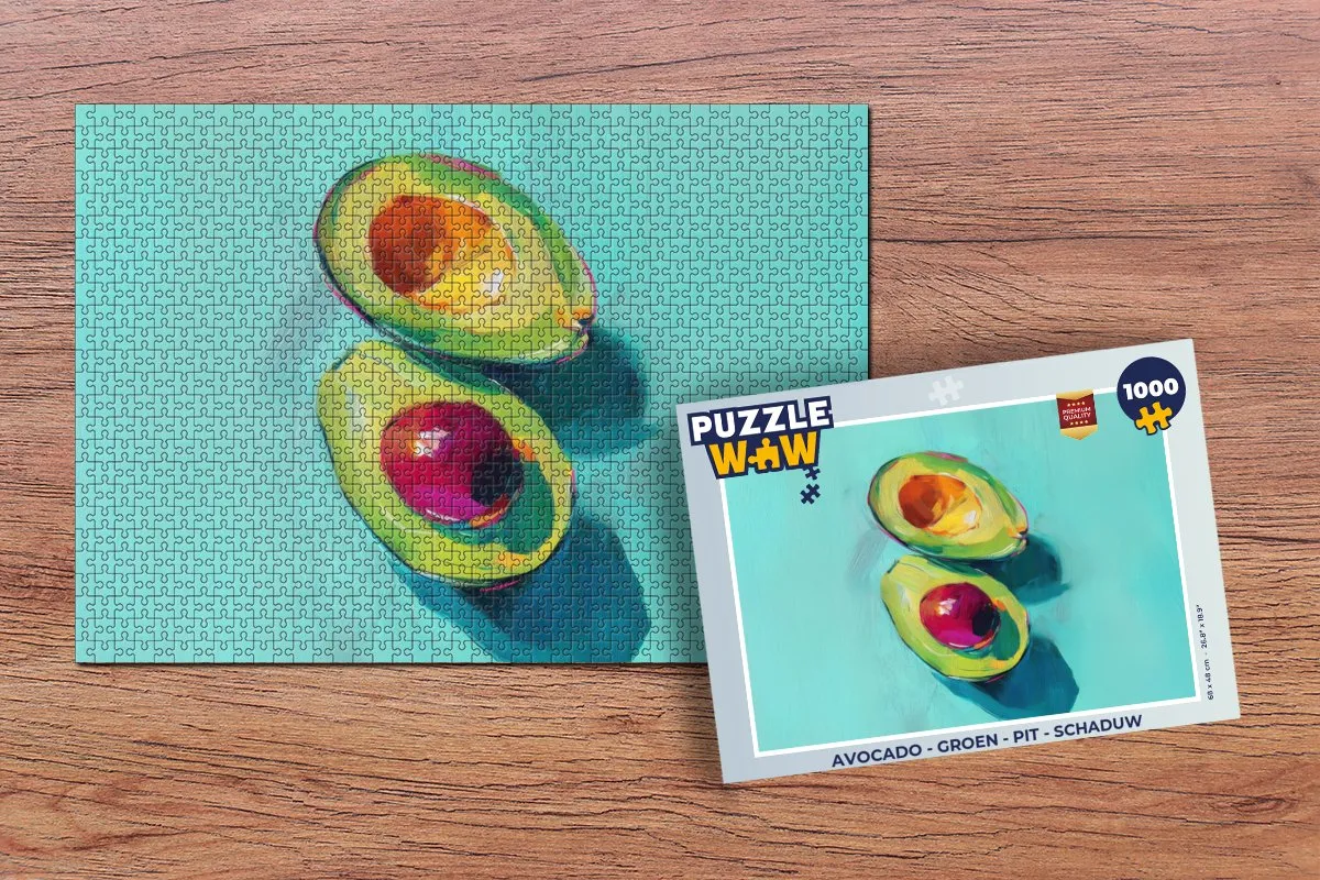 PuzzleWow Avocado Pit Legpuzzel 1000 Stukjes - Groen