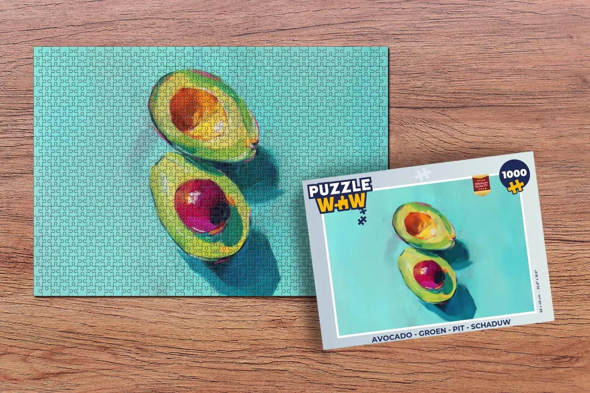 PuzzleWow Avocado Pit Legpuzzel 1000 Stukjes - Groen