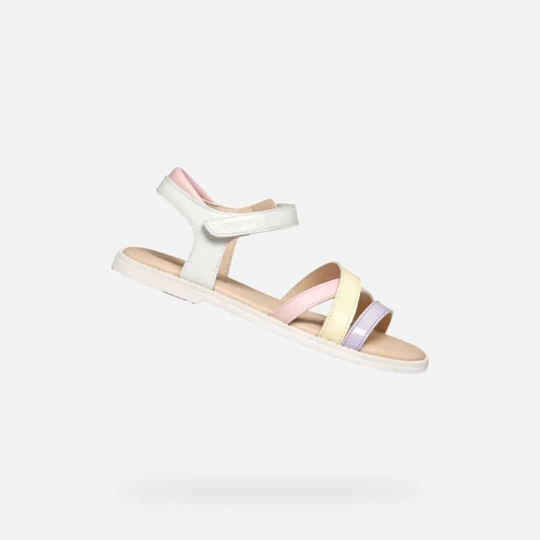 Geox Karly Meisjes Sandalen J5235D - Maat 35 - Wit/Lila