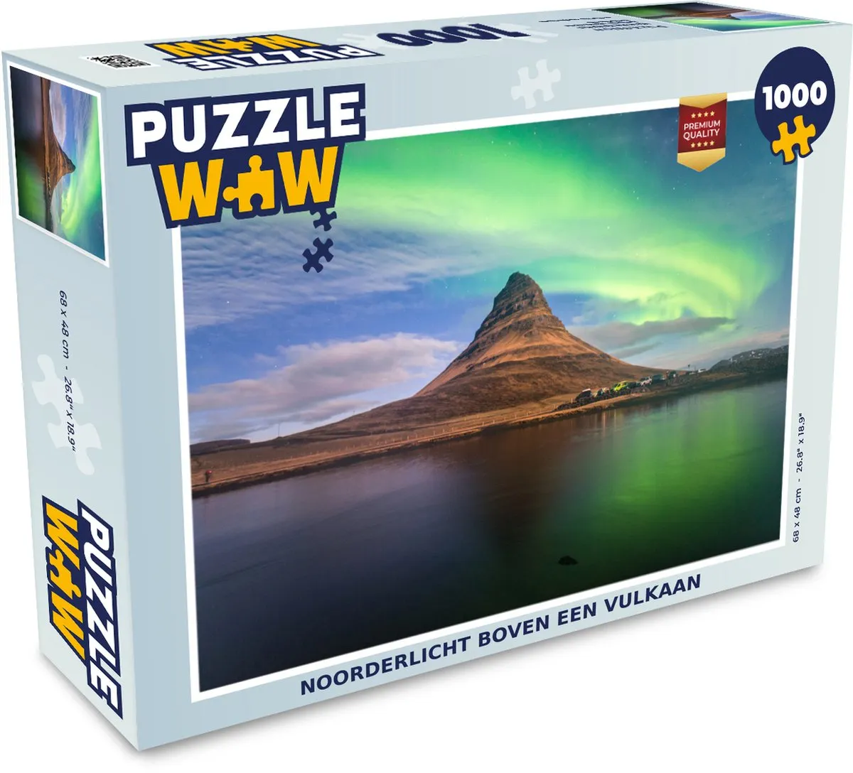 PuzzleWow Noorderlicht Vulkaan Legpuzzel 1000 Stuks