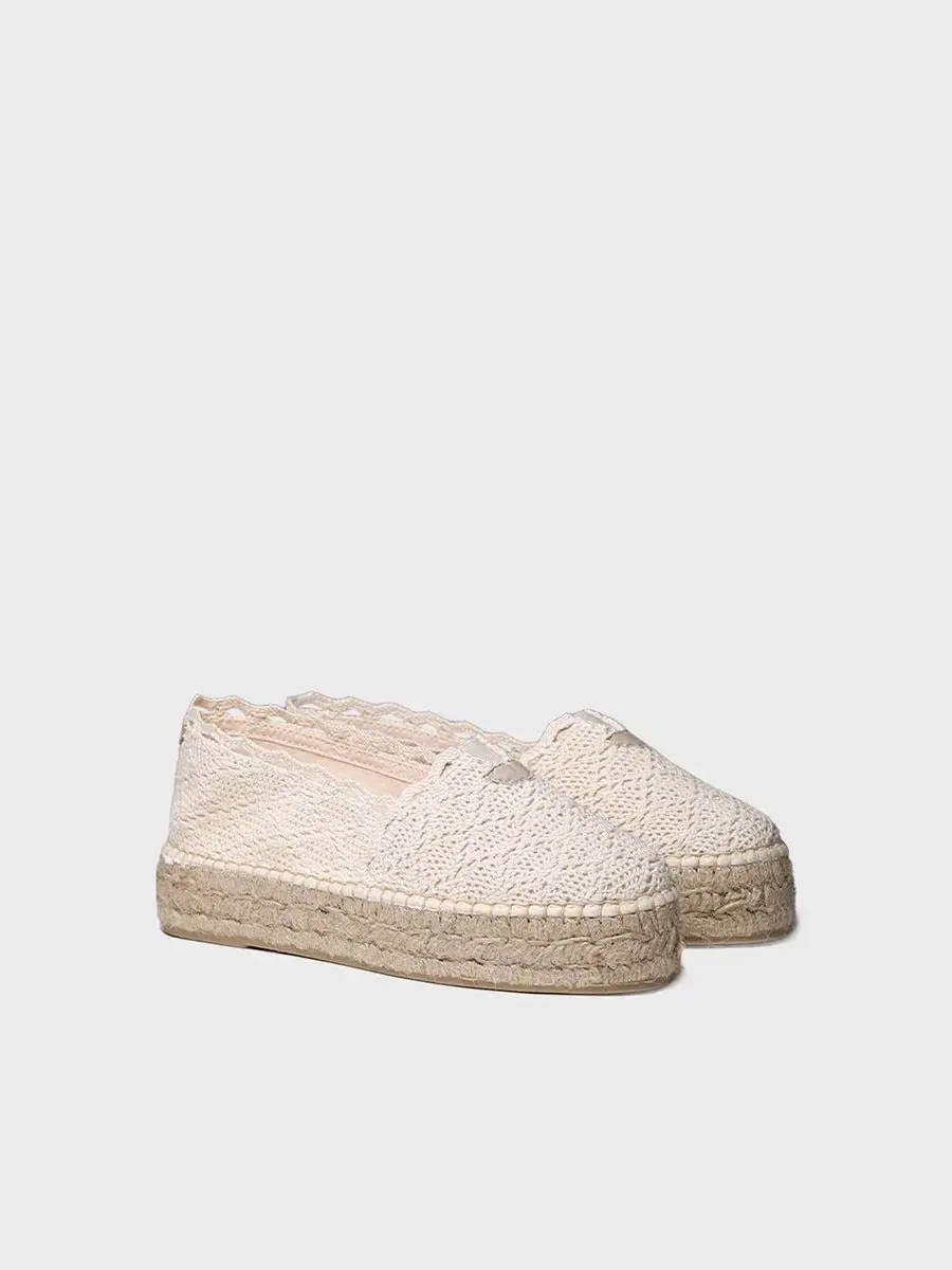 Platte gehaakte espadrilles voor dames