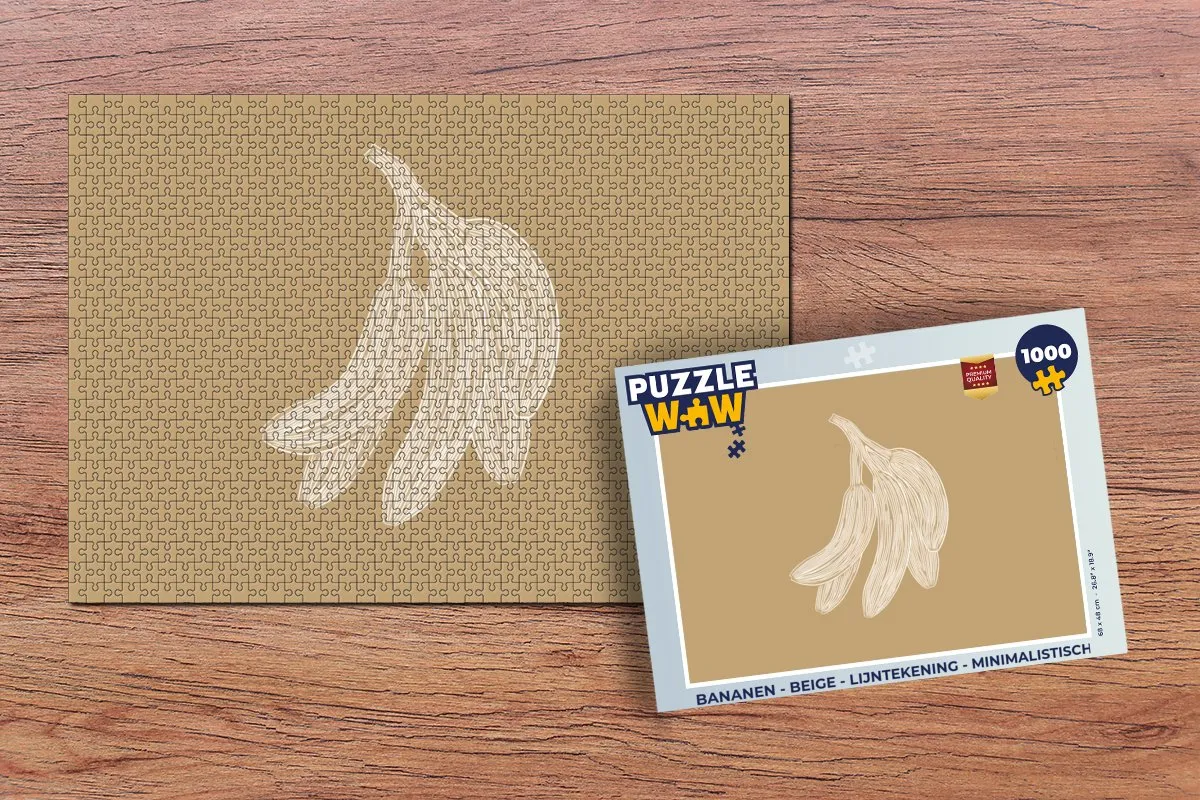 PuzzleWow Puzzel Bananen 1000 Stuks - Minimalistisch