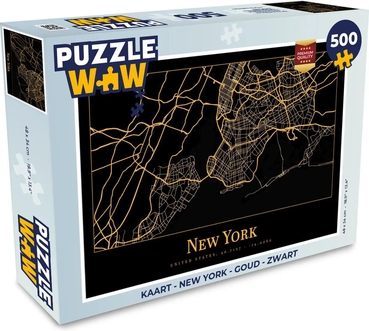 PuzzleWow New York Legpuzzel 500 Stuks - Multicolor