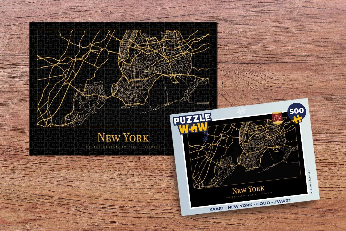 PuzzleWow New York Legpuzzel 500 Stuks - Multicolor