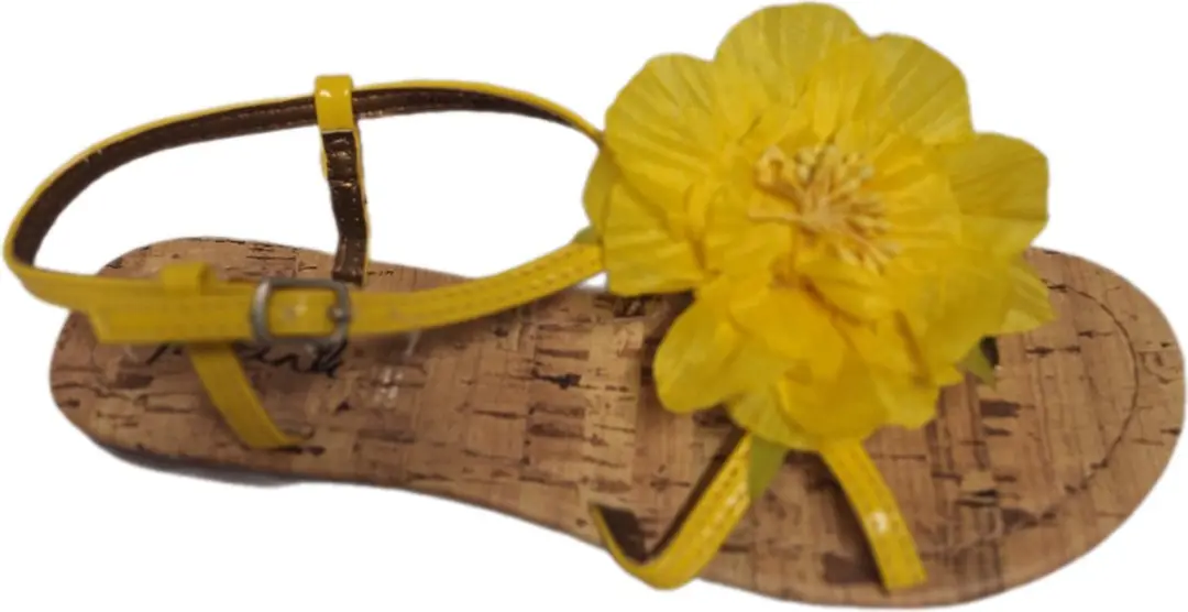 BLINK-SANDAL-YELLOW/FLOWERDECO-SIZE 38
