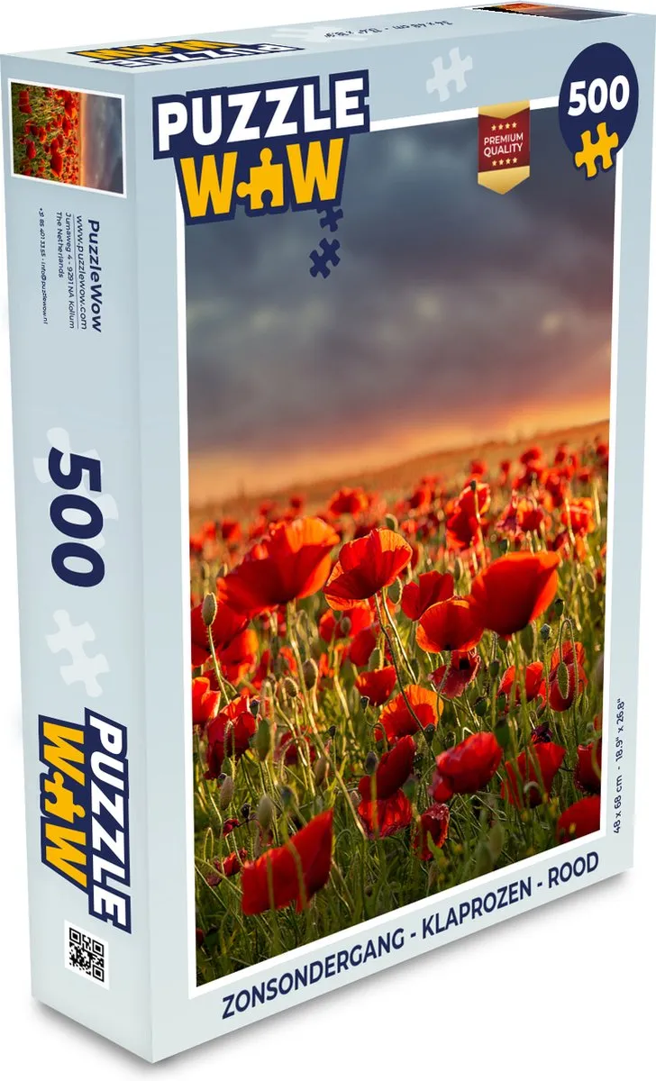 PuzzleWow Zonsondergang Legpuzzel 500 Stuks - Multicolor